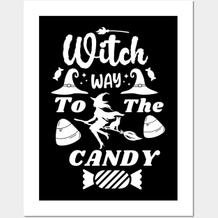 Witch Way To Candy Cute Halloween Design Posters and Art